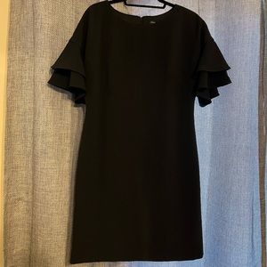 NEW WITH TAGS little black dress ruffle sleeves Size 12 White House Black Market